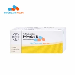 Primolut N 5mg Bayer - Thuốc điều trị rối loạn kinh nguyệt